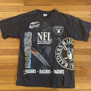 90’s vintage Raiders all over graphic tee